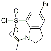 1-Acetyl-5-bromo-2,3-dihydro-1h-indole-7-sulfonyl chloride Structure,30691-46-4Structure