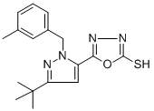 5-[3-(Tert-butyl)-1-(3-methylbenzyl)-1h-pyrazol-5-yl]-1,3,4-oxadiazole-2-thiol Structure,306937-16-6Structure