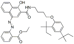 4-(2-乙氧基羰基苯基氮雜)-1-羥基-n-[4-(2,4-二叔戊基苯氧基)丁基]-2-萘甲酰胺結(jié)構(gòu)式_30713-95-2結(jié)構(gòu)式