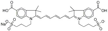 1,1’-Bis-(4-sulfobutyl)-indotricarbocyanine-5,5’-dicarboxylic acid monosodium salt; Structure,308127-43-7Structure