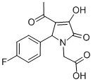 [3-Acetyl-2-(4-fluoro-phenyl)-4-hydroxy-5-oxo-2,5-dihydro-pyrrol-1-yl]-aceticacid Structure,309270-57-3Structure