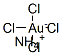 Ammonium tetrachloroaurate(Ⅲ) Structure,31113-23-2Structure