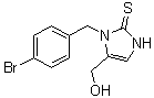 2H-imidazole-2-thione, 1-[(4-bromophenyl)methyl]-1,3-dihydro-5-(hydroxymethyl)- Structure,312936-77-9Structure