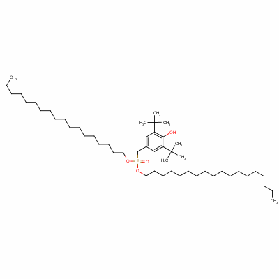 Dioctadecyl [[3,5-bis(1,1-dimethylethyl)-4-hydroxyphenyl]methyl]phosphonate Structure,3135-18-0Structure