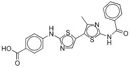 4-[[2’-(Benzoylamino)-4’-methyl[4,5’-bithiazol]-2-yl]amino]benzoic acid Structure,315704-34-8Structure