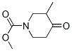 Methyl3-methyl-4-oxopiperidine-1-carboxylate Structure,31633-72-4Structure