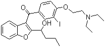 [4-[2-(Diethylamino)ethoxy]-3-iodophenyl][2-(1-hydroxybutyl)-3-benzofuranyl]-methanone Structure,318267-28-6Structure