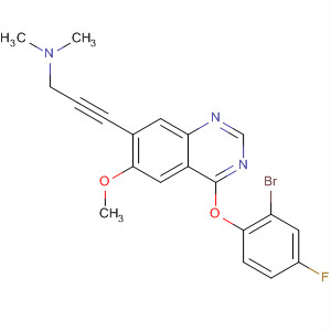 4-(2-Bromo-4-fluorophenoxy)-6-methoxy-7-(3-dimethylamino-1-propynyl)quinazoline Structure,320366-43-6Structure