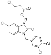 5-Chloro-1-[(3,4-dichlorophenyl)methyl]-1h-indole-2,3-dione 3-[o-(3-chloro-1-oxopropyl)oxime] Structure,320420-75-5Structure