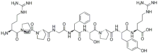 精氨酰-脯氨酰-脯氨酰-甘氨酰-苯丙氨酰-絲氨酰-脯氨酰-酪氨酰-精氨酸結(jié)構(gòu)式_32222-00-7結(jié)構(gòu)式