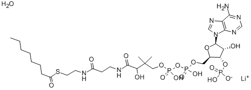 Octanoyl coenzyme a lithium salt hydrate Structure,324518-20-9Structure