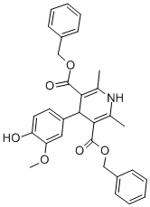 Dibenzyl 4-(4-hydroxy-3-methoxyphenyl)-2,6-dimethyl-1,4-dihydropyridine-3,5-dicarboxylate Structure,324577-14-2Structure