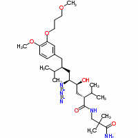 (αS,γS,δS,ζS)-N-(3-氨基-2,2-二甲基-3-氧代丙基)-δ-疊氮-γ-羥基-4-甲氧基-3-(3-甲氧基丙氧基)-α, ζ-二異丙基-苯辛酰胺結(jié)構(gòu)式_324763-47-5結(jié)構(gòu)式