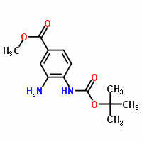 3-Amino-4-[[(1,1-dimethylethoxy)carbonyl]amino]benzoic acid methyl ester Structure,327046-67-3Structure