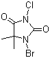 1-Bromo-3-chloro-5,5-dimethylhydantoin Structure,32718-18-6Structure