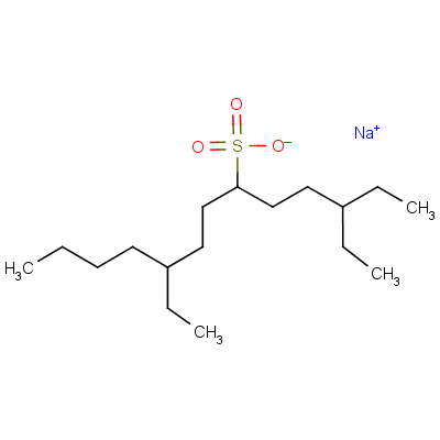 3,9-二乙基十三烷-6-磺酸鈉結(jié)構(gòu)式_3282-85-7結(jié)構(gòu)式