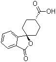 trans-3’-Oxo-spiro[cyclohexane-1,1’(3’H)-isobenzofuran]-4-carboxylic acid Structure,328233-08-5Structure