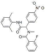 Benzeneacetamide,n-(2,6-dimethylphenyl)-alpha-[(2-fluorobenzoyl)methylamino]-4-nitro-(9ci) Structure,329310-06-7Structure