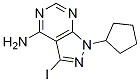 1-Cyclopentyl-3-iodo-1h-pyrazolo[3,4-d]pyrimidin-4-amine Structure,330794-31-5Structure