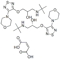 (S)-bis[3-[3-(tert-butylamino)-2-hydroxypropoxy]-4-morpholino-1,2,5-thiadiazole] maleate Structure,33305-95-2Structure