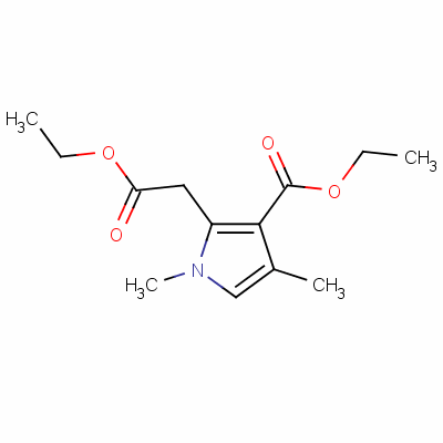 3-(Ethoxycarbonyl)-1,4-dimethyl-1h-pyrrole-2-acetic acid ethyl ester Structure,33369-26-5Structure