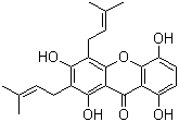 1,3,5,8-四羥基-2,4-雙(3-甲基-2-丁烯基)-9H-氧雜蒽-9-酮結(jié)構(gòu)式_33390-42-0結(jié)構(gòu)式