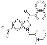 [2-Methyl-1-[(1-methyl-2-piperidinyl)methyl]-6-nitro-1h-indol-3-yl]-1-naphthalenylmethanone Structure,335160-53-7Structure