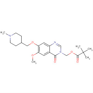 6-Methoxy-7-(1-methylpiperidin-4-ylmethoxy)-3-((pivaloyloxy)methyl)-3,4-dihydroquinazolin-4-one Structure,338992-29-3Structure