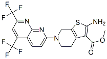 Thieno[2,3-c]pyridine-3-carboxylic acid, 2-amino-6-[5,7-bis(trifluoromethyl)-1,8-naphthyridin-2-yl]-4,5,6,7-tetrahydro-, methyl ester (9ci) Structure,339096-58-1Structure