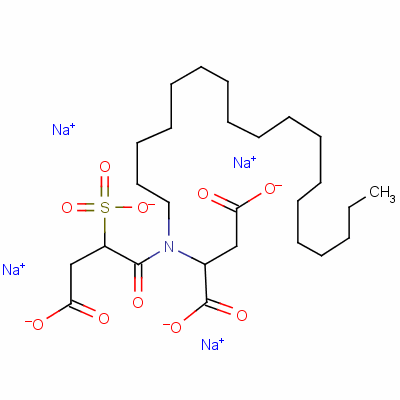 Tetrasodium n-(3-carboxylato-1-oxo-2-sulphonatopropyl)-n-octadecyl-l-aspartate Structure,3401-73-8Structure