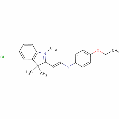 4-乙氧基-N-[(E)-2-(1,3,3-三甲基吲哚-1-鎓-2-基)乙烯基]苯胺氯化物結(jié)構(gòu)式_34074-98-1結(jié)構(gòu)式