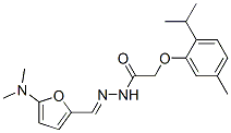 (9Ci)-乙酸[5-甲基-2-(1-甲基乙基)苯氧基]-,[[5-(二甲基氨基)-2-呋喃]亞甲基]肼結(jié)構(gòu)式_341937-55-1結(jié)構(gòu)式