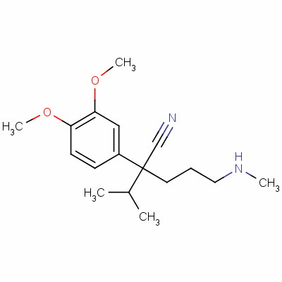 Rac d 617 (n-methyl-4-(3,4-dimethoxyphenyl)-4-cyano-5-methylhexylamine) Structure,34245-14-2Structure