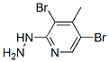 3,5-Dibromo-2-hydrazino-4-methylpyridine Structure,3430-30-6Structure