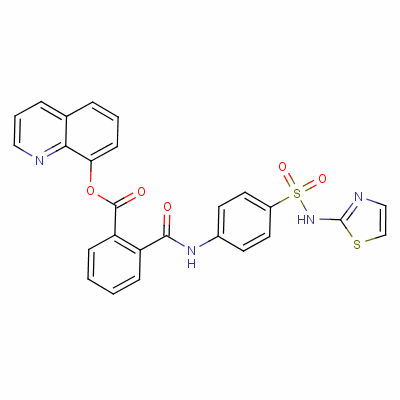 8-喹啉基 2-[[[4-[(噻唑-2-基氨基)磺?；鵠苯基]氨基]羰基]苯甲酸結(jié)構(gòu)式_34352-08-4結(jié)構(gòu)式