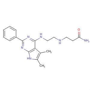 3-[[2-[(5,6-Dimethyl-2-phenyl-7h-pyrrolo[2,3-d]pyrimidin-4-yl)amino]ethyl]amino]propanamide Structure,343631-97-0Structure