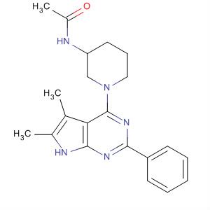 N-[1-(5,6-dimethyl-2-phenyl-7h-pyrrolo[2,3-d]pyrimidin-4-yl)-3-piperidinyl]acetamide Structure,343631-98-1Structure