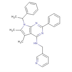 5,6-Dimethyl-2-phenyl-7-(1-phenylethyl)-n-(3-pyridinylmethyl)-7h-pyrrolo[2,3-d]pyrimidin-4-amine Structure,343632-08-6Structure