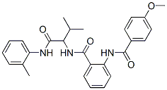 (9Ci)-2-[(4-甲氧基苯甲?；?氨基]-N-[2-甲基-1-[[(2-甲基苯基)氨基]羰基]丙基]-苯甲酰胺結(jié)構(gòu)式_345237-93-6結(jié)構(gòu)式