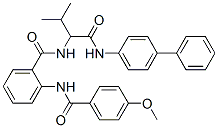 (9Ci)-N-[1-[([1,1-聯(lián)苯]-4-基氨基)羰基]-2-甲基丙基]-2-[(4-甲氧基苯甲?；?氨基]-苯甲酰胺結構式_345244-52-2結構式