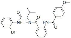 (9Ci)-N-[1-[[(2-溴苯基)氨基]羰基]-2-甲基丙基]-2-[(4-甲氧基苯甲?；?氨基]-苯甲酰胺結(jié)構(gòu)式_345244-53-3結(jié)構(gòu)式