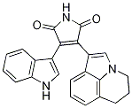 3-(5,6-二氫-4H-吡咯并[3,2,1-ij]喹啉-1-基)-4-(1H-吲哚-3-基)-1H-吡咯-2,5-二酮結構式_345261-20-3結構式