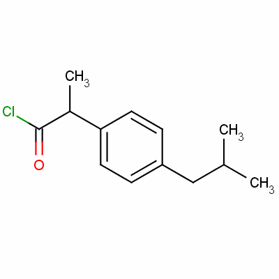 2-(4-異丁基苯基)丙酰氯結(jié)構(gòu)式_34715-60-1結(jié)構(gòu)式