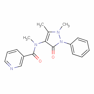 N-(2,3-dihydro-1,5-dimethyl-3-oxo-2-phenyl-1h-pyrazol-4-yl)-n-methylnicotinamide Structure,34760-49-1Structure