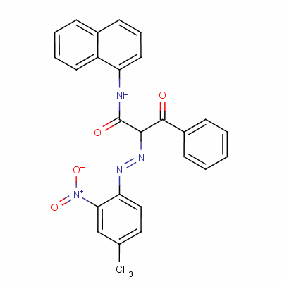 N-(1-naphthyl)-2-[(2-nitro-p-tolyl)azo]-3-oxo-3-phenylpropionamide Structure,34791-88-3Structure