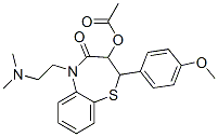 3-乙酰氧基-5-[2-(二甲基氨基)乙基]-2,3-二氫-2-(4-甲氧基苯基)-1,5-苯并噻嗪-4(5H)-酮結(jié)構(gòu)式_34933-06-7結(jié)構(gòu)式