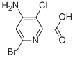 4-Amino-6-bromo-3-chloropyridine-2-carboxylic acid Structure,350601-51-3Structure