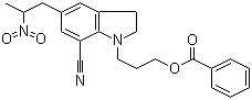 1-[3-(Benzoyloxy)propyl]-2,3-dihydro-5-(2-nitropropyl)-1H-Indole-7-carbonitrile Structure,350797-56-7Structure