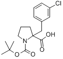 1-Boc-2-(3-chlorobenzyl)-2-pyrrolidinecarboxylic acid Structure,351002-87-4Structure