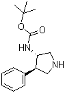 (4-Phenyl-pyrrolidin-3-yl)-carbamic acid tert-butyl ester Structure,351360-61-7Structure